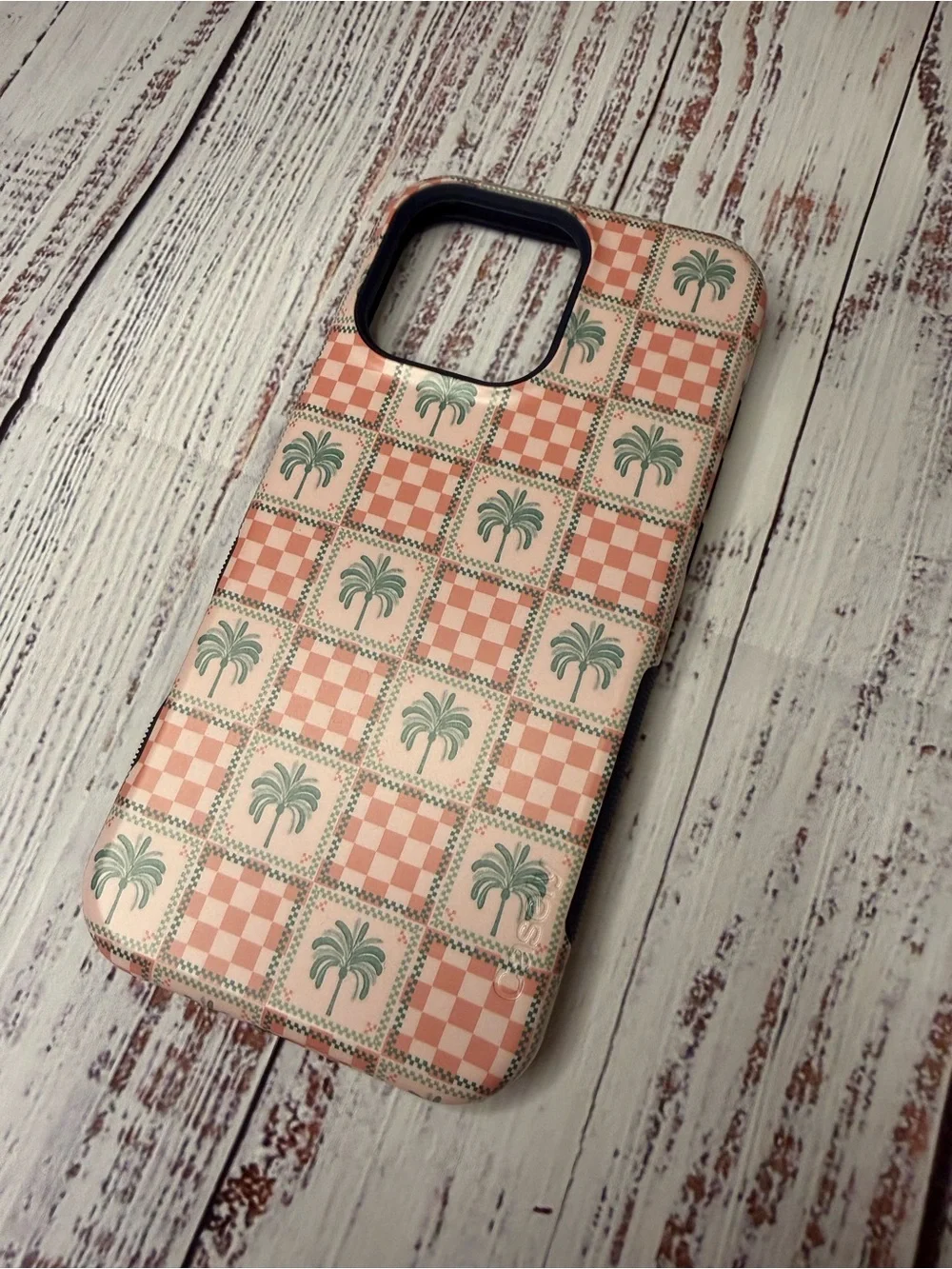 Casely Pink Palm Checker iPhone 16 Pro Max Case
